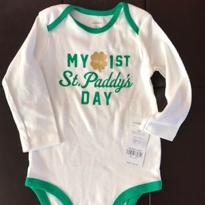 My 1st St Paddy's Day onesie- 12m